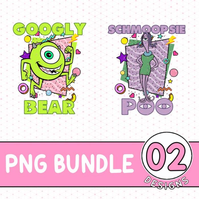 Disney Pixar Monsters Inc Celia Schmoopsie Poo PNG | Monster Inc Fan Movie Lovers Bundle | Mike Wazowski and Celia Shirt | Valentine Gifts for Couple