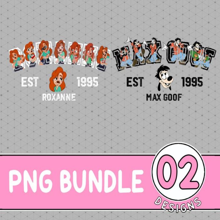 Disney Max Goof and Roxanne PNG Family Couple PNG Max Goof Roxanne PNG Max Goof Couple Family Honeymoon Shirts Familyland Trip Shirt