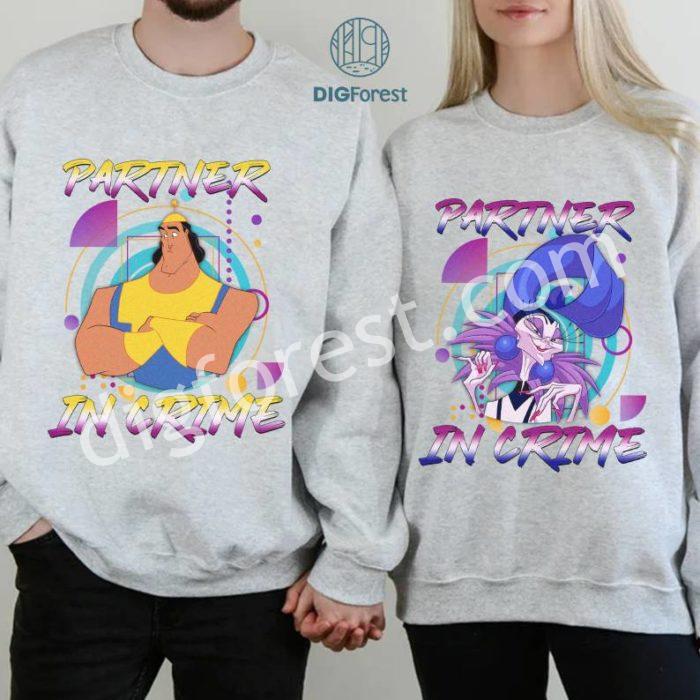 Disney  Partner in Crime Bundle, Yzma Kronk Png, Retro Family Couple Shirt, Family World Shirt, Matching Family Shirt, Family Vacation Shirt