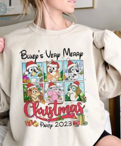 Bluey's Very Merry Christmas Party 2023 Png | Magic Kingdom Friends Christmas | Family Matching Png | Xmas Holiday