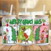 Merry Grinchmas 16oz Libbey Glass Can Wrap Design Digital PNG | The Grinch Christmas 2023 Glass Can | Grinch Coffee Tumbler Wrap PNG