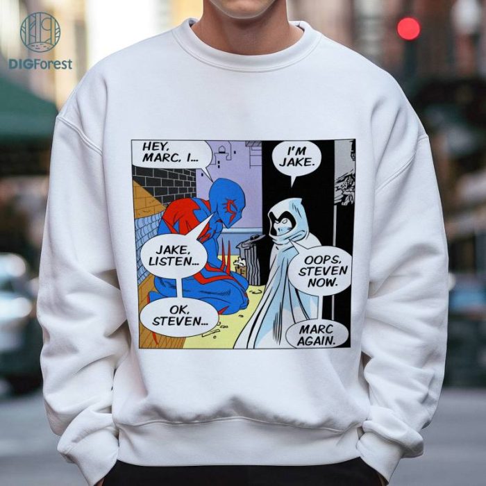 Moon Knight Spider Man 2099 Meme PNG| Miguel O'Hara Oscar Isaac Shirt | Spider-Man: Across the Spider-Verse Shirt | Superhero Shirt