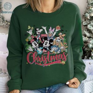 Disney Christmas Vibes Shirt Mickey Minnie Goofy Donald Shirt Disney Family Vacation Shirt Christmas Matching PNG For Disney Family