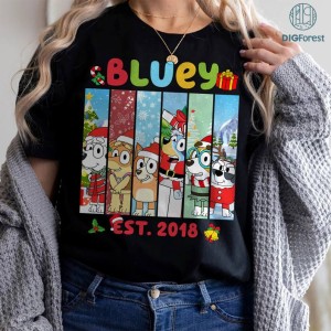 Bluey Co Christmas Christmas PNG | Bluey Family Merry Christmas Shirt Bluey Christmas Sweatshirt | Bluey Family Xmas Tee