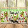 Is It Me Am I The Drama Christmas Seamless 16Oz Libbey Glass Can Wrap PNG Digital File Download Is It Me Am I The Drama Christmas Seamless 16Oz Libbey Glass Can Wrap PNG Digital File Download