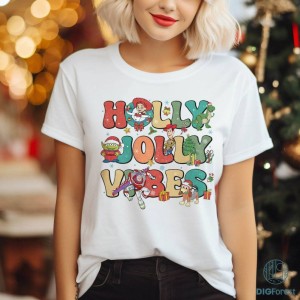 Disney Toy Story Holly Jolly Vibes Png, Toy Story Land Christmas Shirt, Disneyland Christmas, Mickey's Very Merry Xmas Party 2023, Digital Download