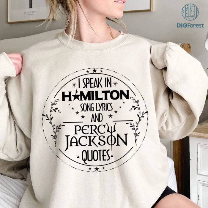 Disney Percy Jackson Camp Half Blood Shirt, I Speak In Hamilton Song Lyrics And Percy Jackson Png, Percy Jackson and the Olympians, Digital Download