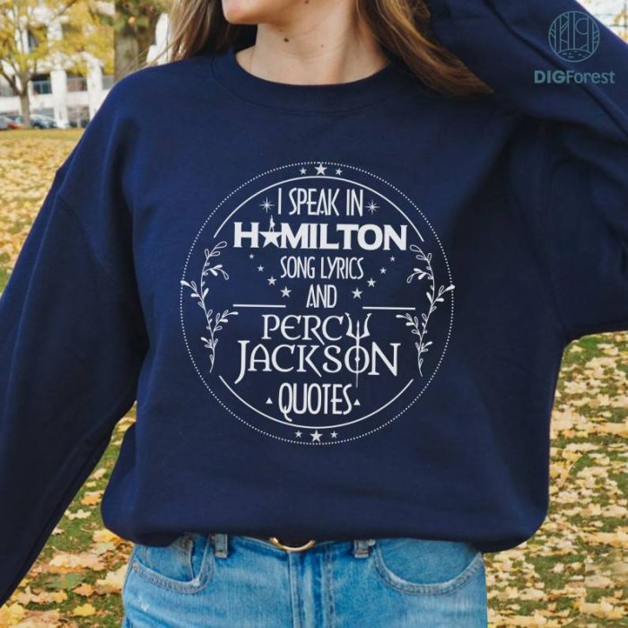 Disney Percy Jackson Camp Half Blood Shirt, I Speak In Hamilton Song Lyrics And Percy Jackson Png, Percy Jackson and the Olympians, Digital Download