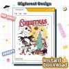 Retro Christmas on Main Street PNG – Oogie Boogie, Lock Shock & Barrel, Nightmare Before Christmas Party PNG
