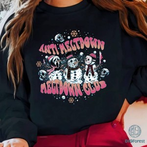 Meltdown Club PNG, Anti Meltdown Shirt, Anti Social Club Tee, Snowman Characters, Scream, Hell Raiser, Christmas Trend Shirt