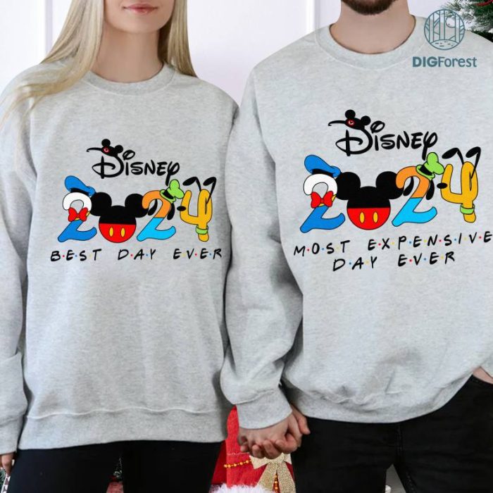 Disneyland Best Day Ever PNG, Most Expensive Day Ever Bundle, Disneyworld Family Vacation 2024 Shirts, Disneyland Couple Matching Shirts