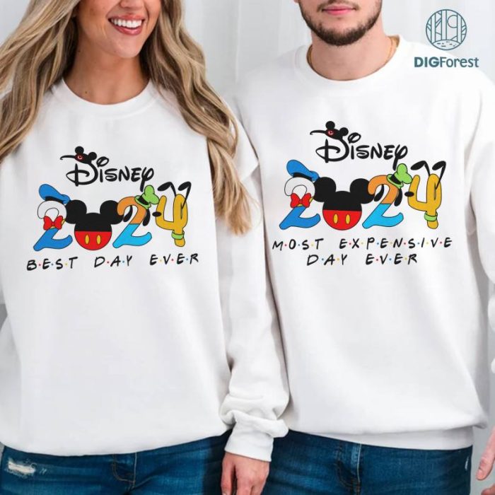 Disneyland Best Day Ever PNG, Most Expensive Day Ever Bundle, Disneyworld Family Vacation 2024 Shirts, Disneyland Couple Matching Shirts