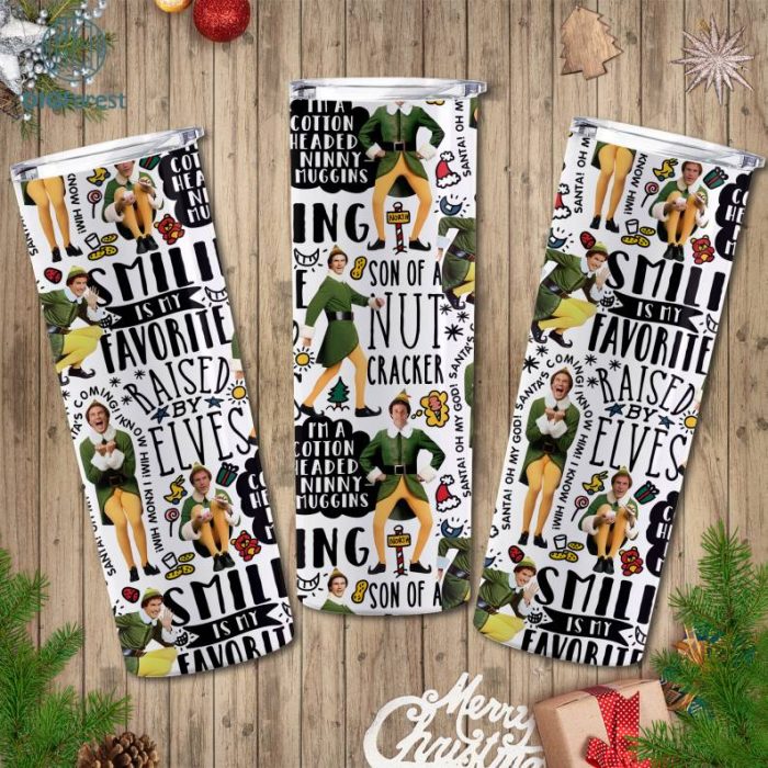 Buddy Elf Christmas Movie 20oz Tumbler Design Png, The Elf Movie Christmas 20oz Straight Tumbler Wrap Design, Santa I Know Him Png