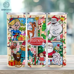 Misfit Toys Christmas 20oz Tumbler Wrap, A Bit Of A Misfit Skinny Tumbler, Rudolphs The Red Nosed Reindeer Tumbler Wrap Png, Christmas Gifts
