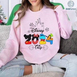 Disney Mickey & Friends Disneyland Trip 2024 PNG, Disneyland New Year 2024 Shirt, WDW Disneyworld Family Vacation shirt, Girl Trip Matching Shirt