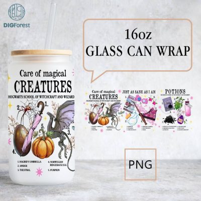 Wizard Magic Beer Can | Glass HP Mug | Magic Mug | Iced Coffee Cup | HP Coffee Cup | Libbey Glass Can | Christmas Coffee Gift | Gift for Her