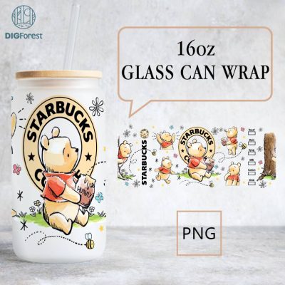 Disney Winnie The Pooh Glass Cup PNG, Winnie The Pooh Gifts, Winnie the Pooh Birthday Gift Cup, Pooh Bear Gifts, Pooh Glass Cup, Grandma To Bee png