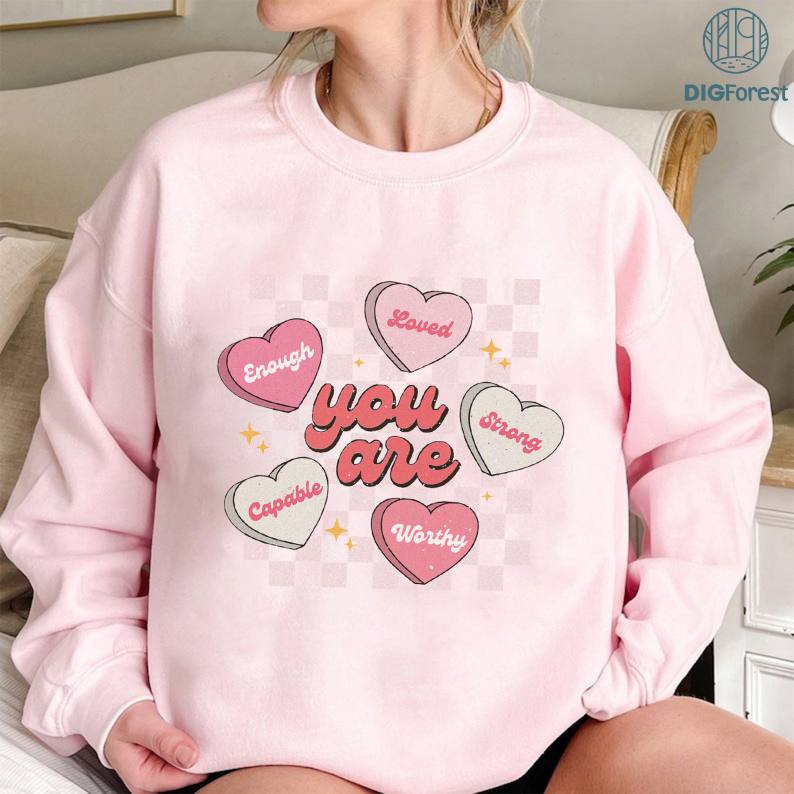 Cute Teacher Valentine PNG, Retro Heart Sweatshirt, Women's Valentines Day Shirt, Love Valentine Shirt, Gift For Her, Valentines Day Gift