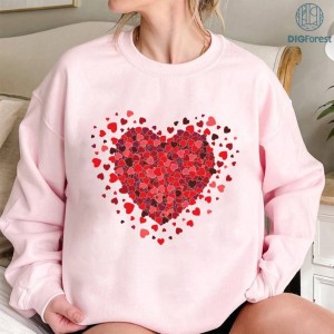 3D Hearts Valentines Day PNG,Valentines Day Shirts For Woman,Heart Shirt,Cute Valentine Shirt,Valentines Day Gift,Cheetah Valentines