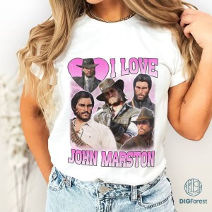 I Love John Marston PNG, Red Dead Shirt, John Marston Shirt, Game Character Shirt, John Marston Red Dead Merch