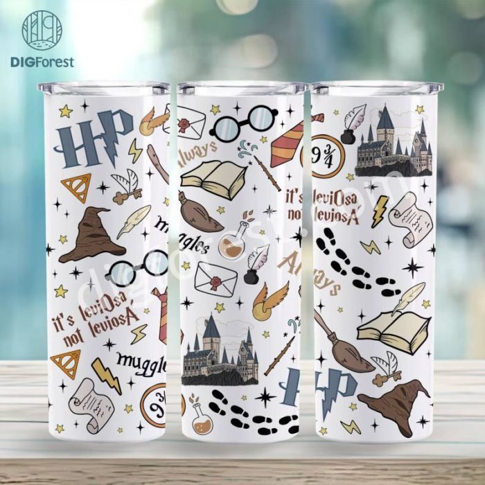 Wizard Magic Beer Can | Glass HP Mug | Magic Mug | Iced Coffee Cup | HP Coffee Cup | Tumbler Wrap PNG | Christmas Coffee Gift | Gift for Her