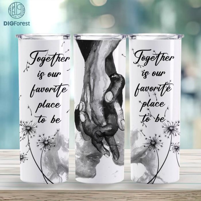 Anniversary Tumbler Wrap, 20oz Skinny Tumbler Designs Tumbler Wrap PNG Digital File, Wedding Tumbler Wrap, 20oz Couple Tumbler