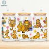 Garfield Cat Cartoon 80S Glass Can, 80S Cartoons Png, Garfield Summer Libbey Glass Can, Retro 80S Cartoons Wrap, Garfield Swimming Pool