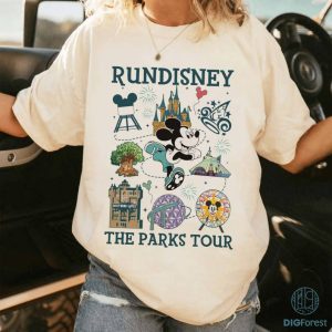 Disney runDisney Marathon The Parks Tour Shirt, Rundisney Comfort Colors Shirt, Mickey Running Shirt, Disney Marathon Weekend 2024 Shirt