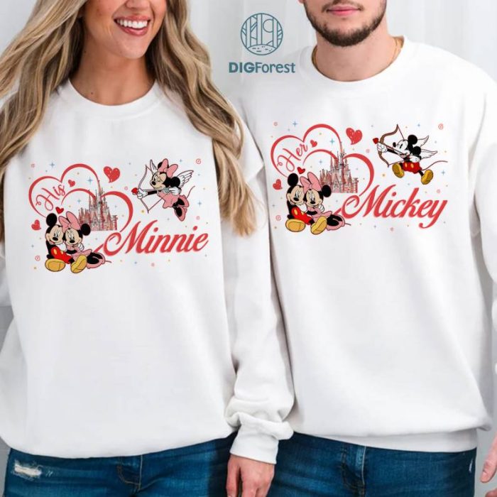 Disney Mickey Minnie  PNG, Family Couple PNG, Mickey Mouse PNG, Minnie PNG, Family Honeymoon Shirts, Familyland Trip Shirt