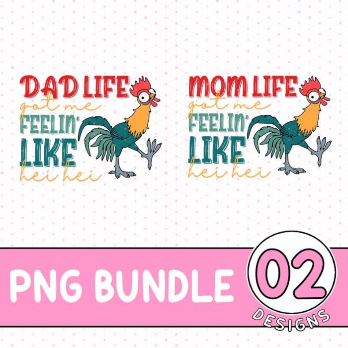 Disney Moana PNG, Mom Life Got Me Feelin' Like Hei Hei Bundle, Hei Hei Shirts, Animal Kingdom Shirts, Disney Couple Shirt, Disney Family Shirts