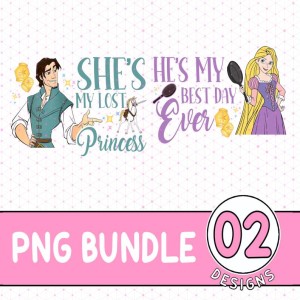 Disney Tangled Couples PNG, Tangled Princess Rapunzel PNG, He's My Best Day Ever, Disneyland Couple Matching Shirt, Couple Tee, Valentines Gift