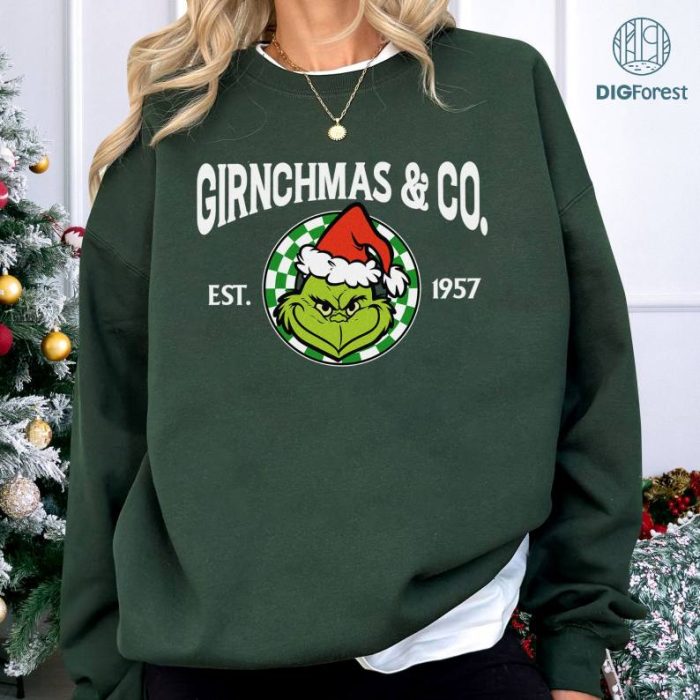 Grinchmas & Co PNG, Grinch Christmas Sweatshirt, Grinch Sweatshirt, Christmas Sweatshirt, Grinchmas Shirt, Christmas Shirt