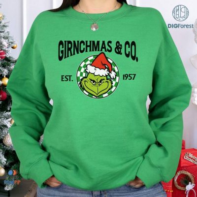 Grinchmas & Co PNG, Grinch Christmas Sweatshirt, Grinch Sweatshirt, Christmas Sweatshirt, Grinchmas Shirt, Christmas Shirt