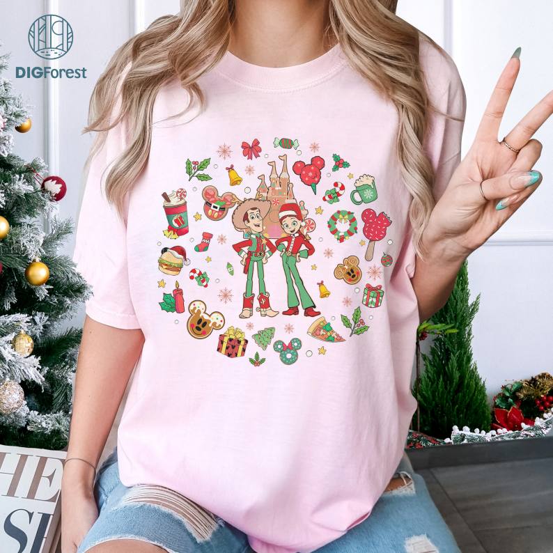 Disney Toy Story Gingerbread Christmas Png, Toy Story Christmas Sweatshirt, Disneyland Christmas Couple Shirt, Mickey's very merry Christmas 2023