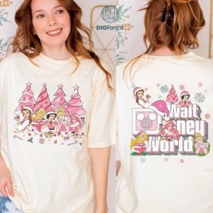 Princess Pink Christmas Png, Disneyland Princess Christmas Tree Shirt, Walt Disneyworld Png, Girl Trip, Christmas Party 2023 , Digital Download