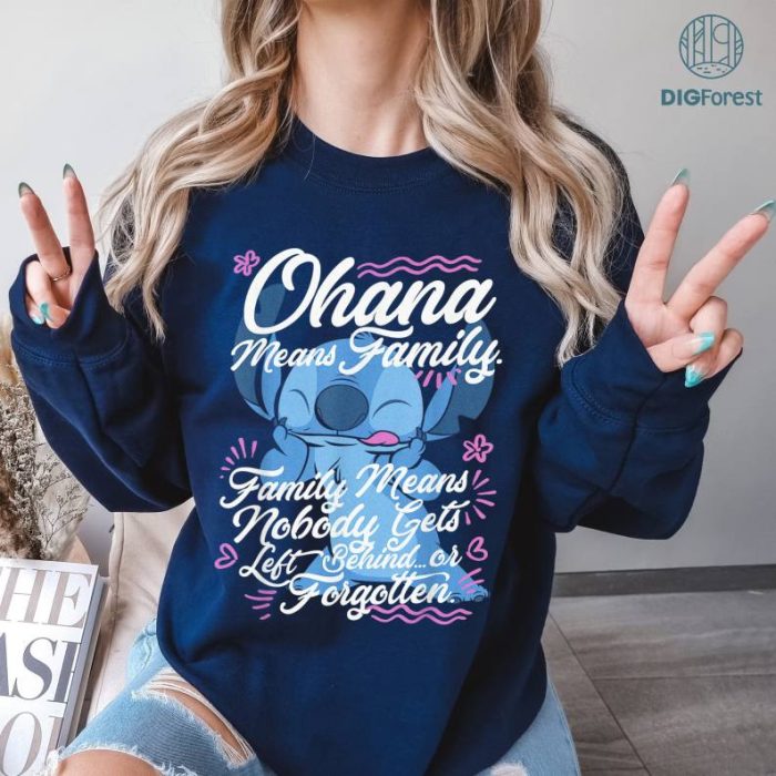 Disney Stitch Ohana Means Family Shirt, Lilo and Friends Stitch Sweatshirt, Walt Disneyworld Shirt, Birthday Shirt, Disneyland Family Trip 2024