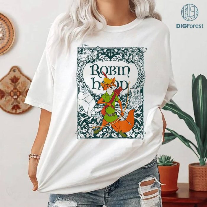 Disneyland Vintage Robin Hood T-Shirt, Disneyland Robin Hood PNG, Robin Hood Birthday Shirt, Disneyland Family Trip 2024 Shirt