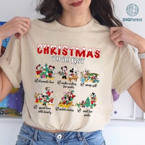 Mickey's Very Merry Christmas Party 2023 PNG| Mickey Christmas To do List | Disneyland Christmas Shirt | Mickey Minnie Christmas Shirt