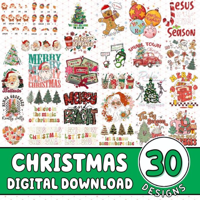 CHRISTMAS Bundle, 30 Designs, Christmas svg, Winter svg, Holidays, Cut Files Cricut, Silhouette