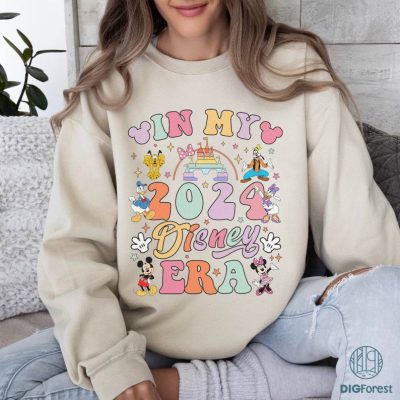 In My Disneyland Era 2024 Png, Disneyworld Family Vacation 2024 Shirt, Colorful Vacay Shirt, Disney Mickey and Friends Vacation Shirt