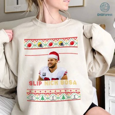 Nick Bosa Christmas PNG, Nick Bosa Shirt, Defensive End Bosa Shirt, San Francisco Football, Bosa SF Football, Football Christmas