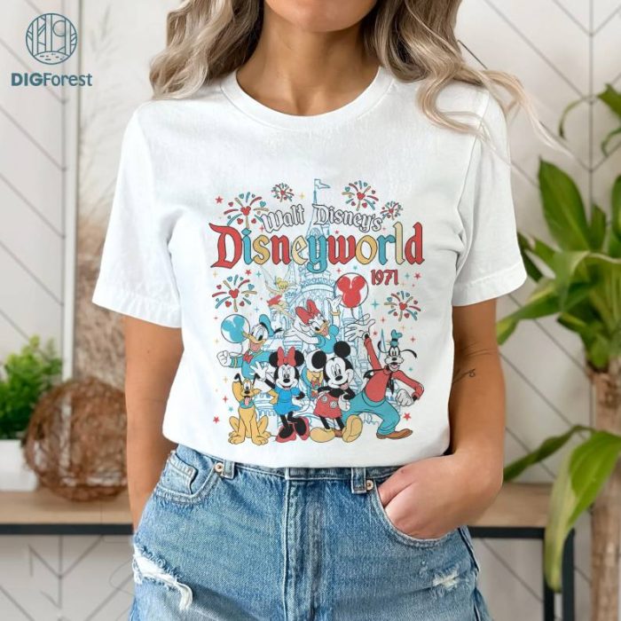 Disney Mickey and Friends PNG| Retro Magic Kingdom Est. 1971 Shirt | Mickey and Friends Holiday Hoodie Sweatshirt | Christmas Gift