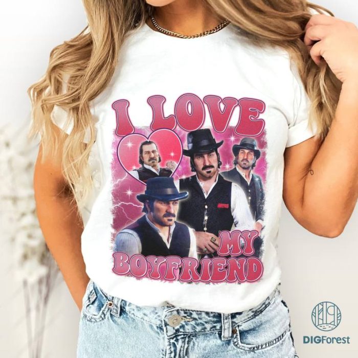 I Love Dutch Van Der Shirt, Red Dead PNG, Dutch Van Der Shirt, Game Character Shirt, Dutch Van Der Red Dead Merch