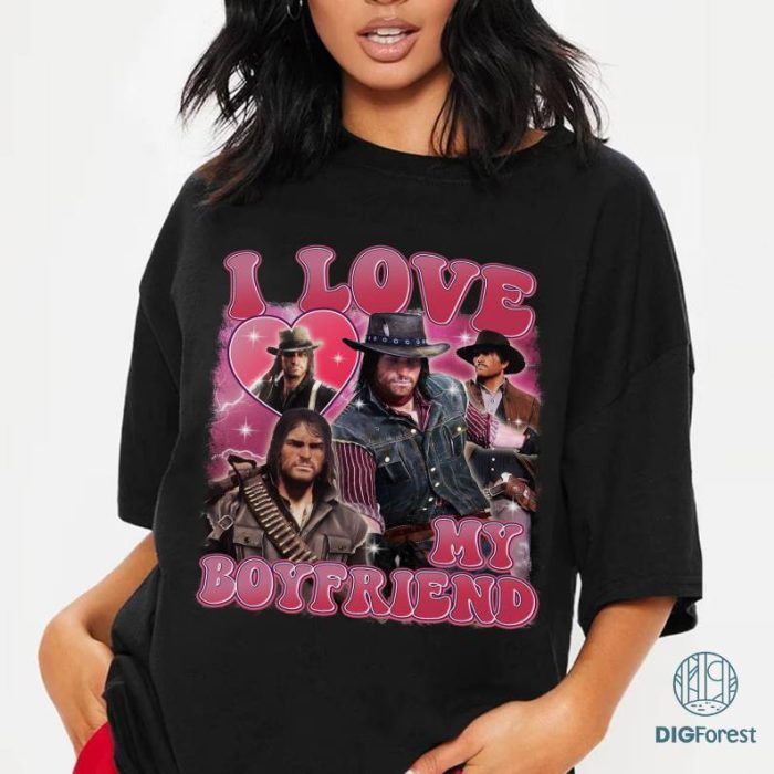 I Love John Marston Shirt, Red Dead PNG, John Marston Shirt, Game Character Shirt, John Marston Red Dead Merch