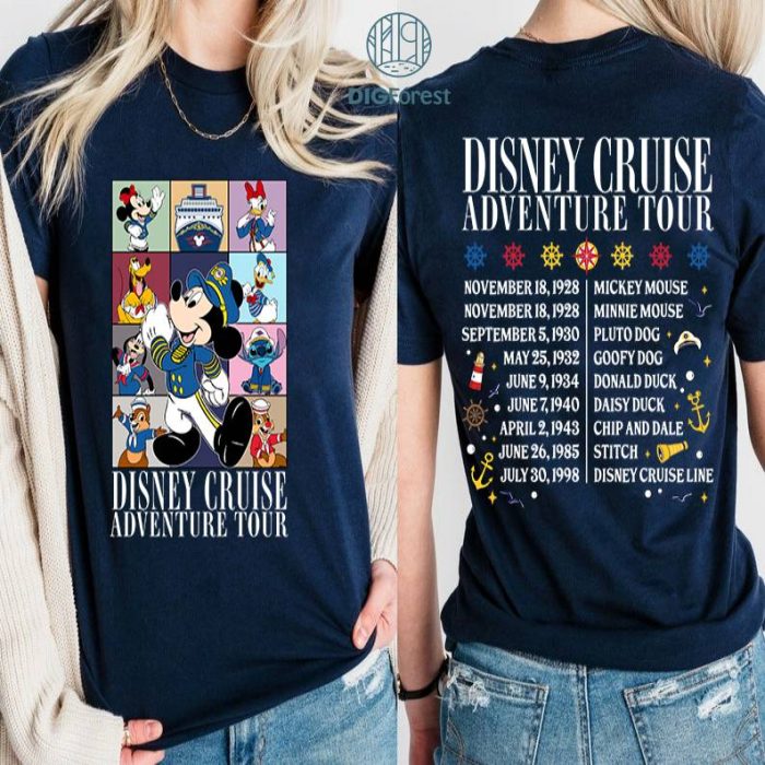 Disney Mickey Cruise The Adventure Tour PNG| Family Cruise Shirt | Disney Family Matching Shirts | Magic Kingdom Cruise Vacation Shirt