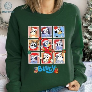 Merry Christmas PNG, Christmas Dogs Shirt, Family Christmas Png, Christmas Characters Png, Blue Dog Christmas Png, Digital Download