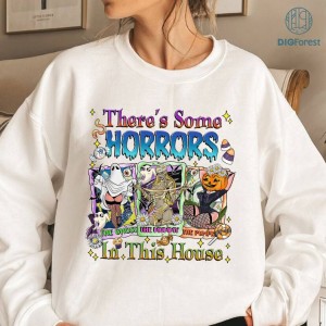 There's Some Horrors In This House Png, Horrors In This House Shirt, Funny Halloween Sweatshirt, Fall Sweatshirt for women, Horror png
