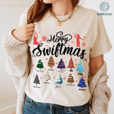 Merry Swiftmas PNG, The Eras Tour Christmas Shirt, Have A Merry Swiftmas Sweatshirt, TS Fan Gift, Swiftmas Shirt, Gift for Swifties