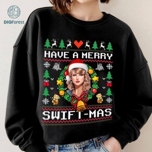 Taylor Swift Christmas Sweatshirt Wishing You Have A Merry Swiftmas Sweatshirt Taylor Santa Hoodie Eras Tour Merch Taylor Swiftie fan Shirt