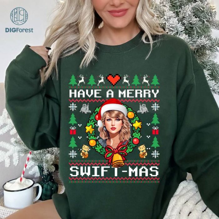 Taylor Swift Christmas Sweatshirt | Wishing You a Merry Swiftmas Hoodie | Eras Tour Merch | Taylor Swiftie Fan Shirt